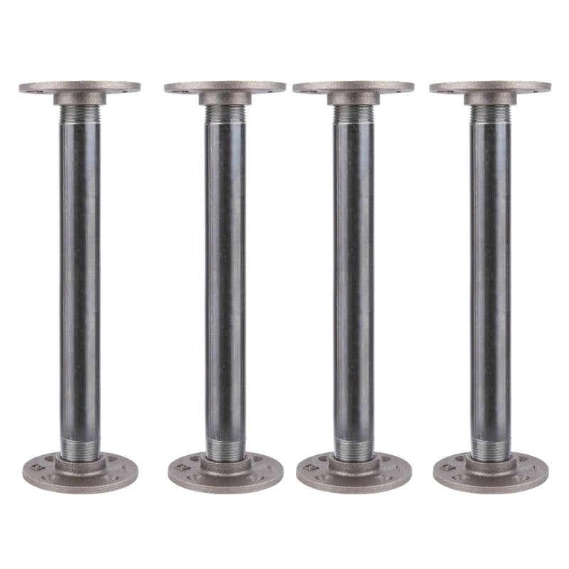 1 in. x 12 in. Round Flange Pipe Table Legs - 4 Pack