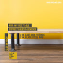 2 in. x 12 in. Round Flange Pipe Table Legs - 2 Pack