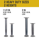 2 in. x 12 in. Round Flange Pipe Table Legs - 2 Pack