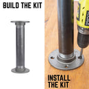 2 in. x 12 in. Round Flange Pipe Table Legs - 2 Pack