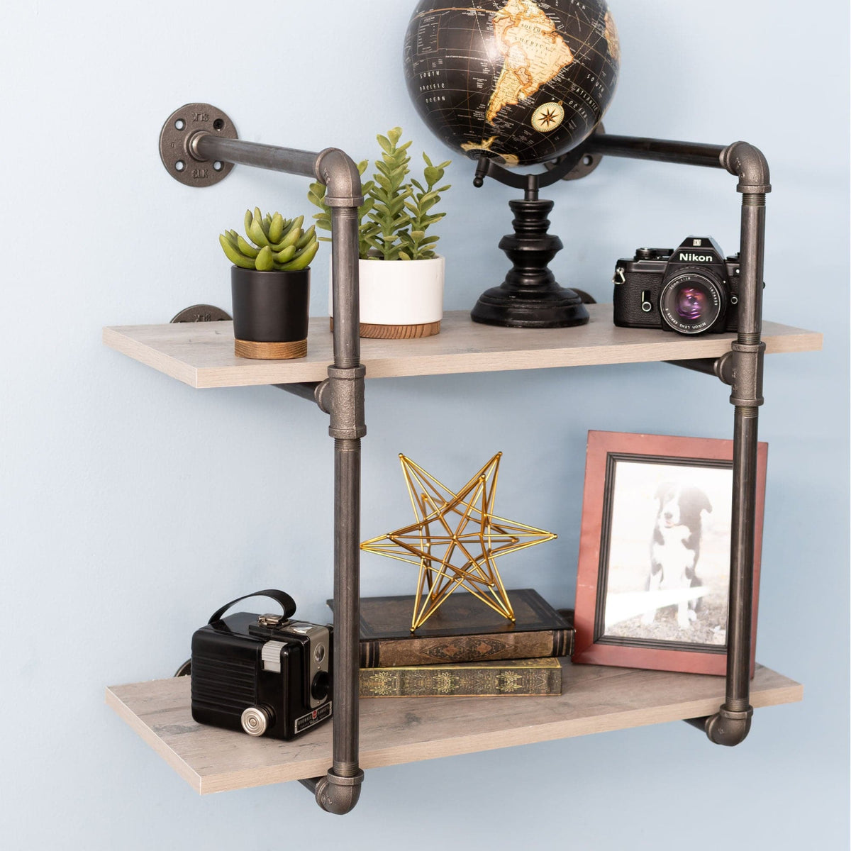 2 -Tier Wall Mounted Shelf By PIPE DECOR, photo 2 of 9