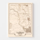 Vintage Map of South Dakota 1872