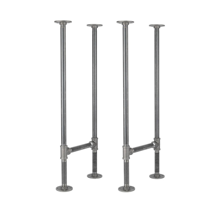 3/4 in. H Pipe Round Flange Console Table Legs-13.25 in. Wide