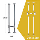 3/4 in. H Pipe Leg Kit Console Table, 9.75 in. W - 2 pack