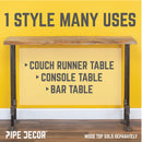 3/4 in. H Pipe Leg Kit Console Table, 9.75 in. W - 2 pack