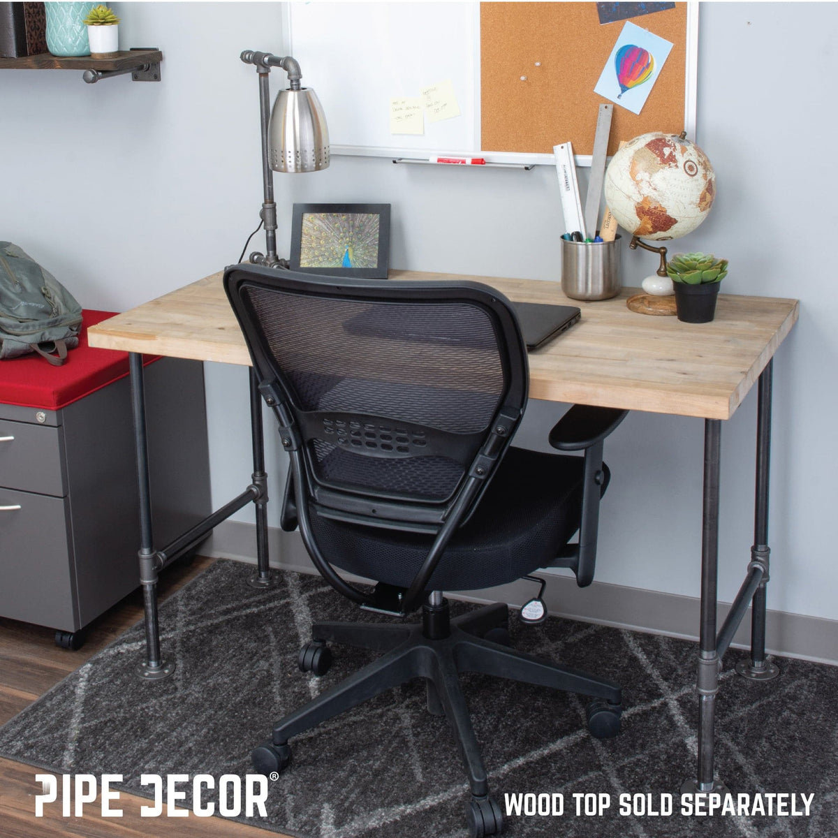 3/4 in. H Pipe Desk Legs - 2 Pack, photo 2 of 9