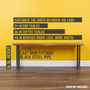 3/4 in. U Bench Leg Kit