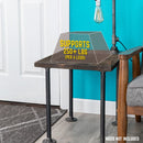 ¾ in. x 18 in. Round Flange Pipe Table Legs - 4 Pack