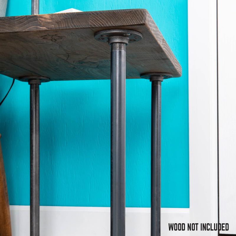 ¾ in. x 18 in. Round Flange Pipe Table Legs - 4 Pack