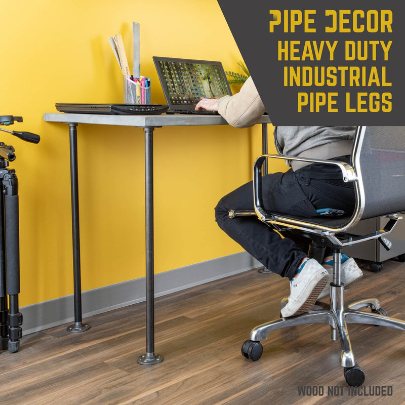 ¾ in. x 30 in. Round Flange Pipe Table Legs - 4 Pack