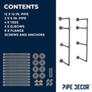 3 -Tier Wall Mounted Shelf By PIPE DECOR by PIPE DECOR