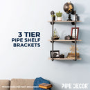 3 -Tier Wall Mounted Shelf By PIPE DECOR by PIPE DECOR