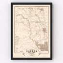 Vintage Map of South Dakota 1872