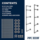 4 -Tier Wall Mounted Shelf By PIPE DECOR