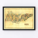 Vintage Map of Tennessee 1826