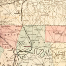 Vintage Map of Tennessee 1862