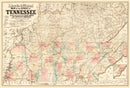 Vintage Map of Tennessee 1862
