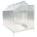 Polycarbonate house, Heavy Duty Outdoor Aluminum Walk-In House Kit With Rain Gutter, Vent And Door For Backyard Garden by HouseOfZazla