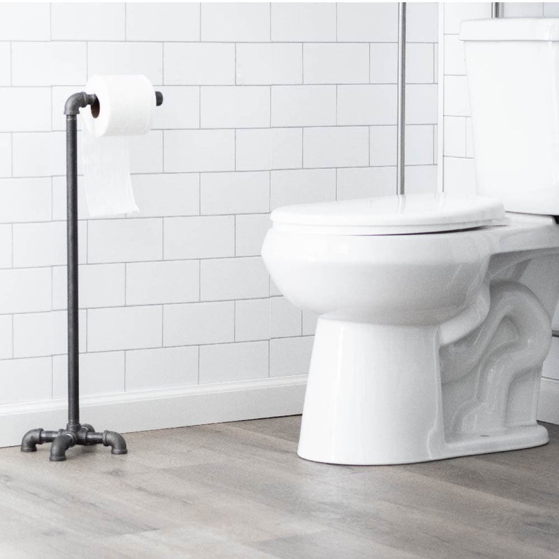 26.75 in. Freestanding Toilet Paper Holder By PIPE DECOR