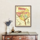 Vintage Map of Texas 1837