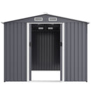 Outdoor Storage Shed Large Metal Tool Sheds, Heavy Duty Storage House With Sliding Doors