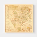 Vintage Map of Texas 1853