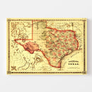 Vintage Map of Texas 1866
