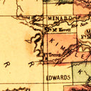 Vintage Map of Texas 1866
