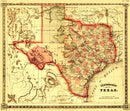 Vintage Map of Texas 1866