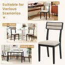 Modern Dining Chairs Set of 2 with Tilt Backrest for Dining Room-Black