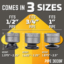 Furniture Leg Levelers for 1” Pipe Legs (4 Pack)