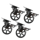 Mounted Swivel Caster Wheels for Wood Furniture with Locking Mechanism (4-Pack) by PIPE DECOR