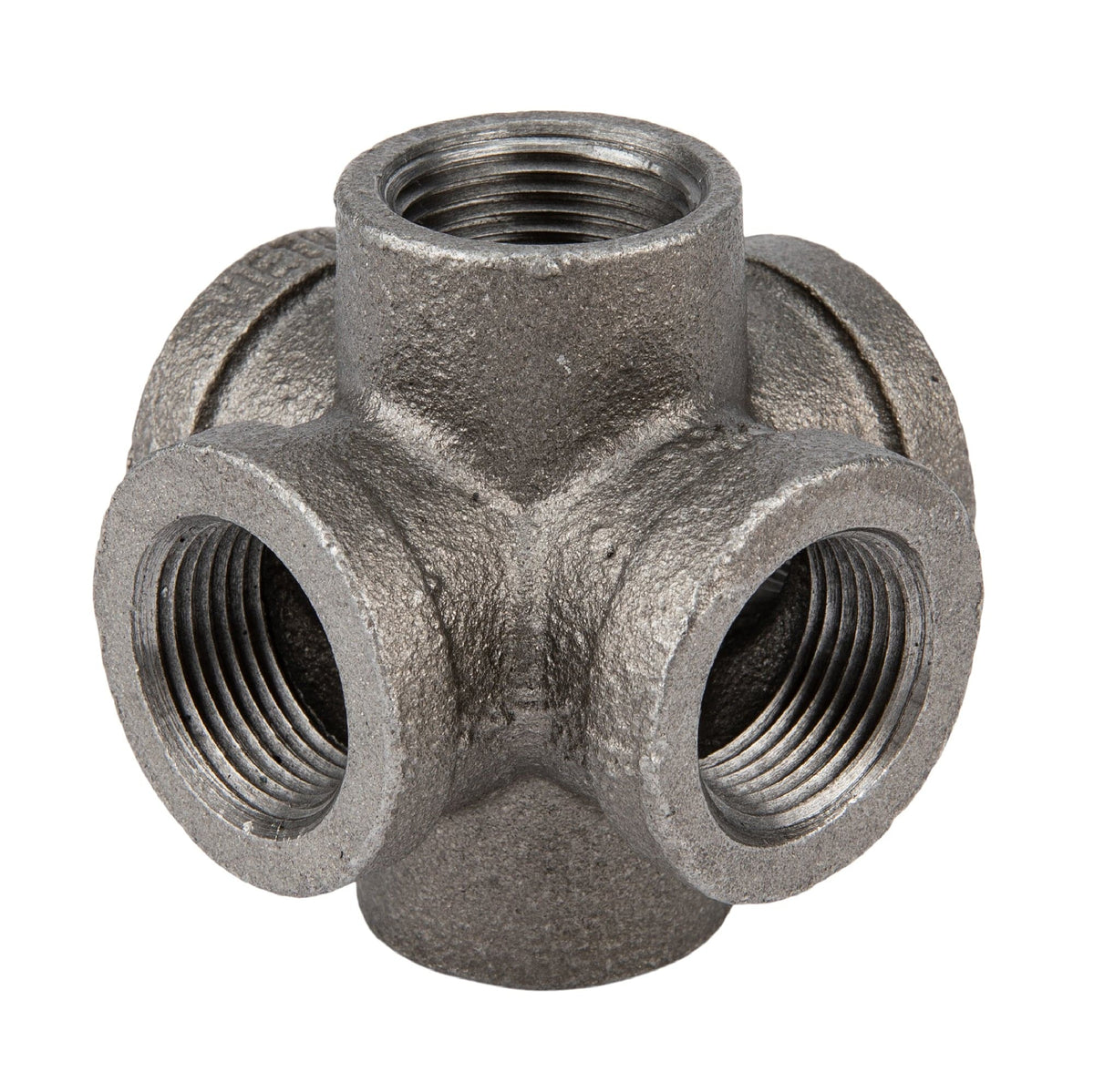 1 in. Black 6-Way Fitting