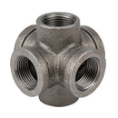 3/4 in. Black 6-Way Fitting by PIPE DECOR