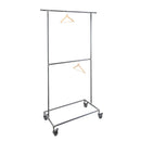 82 in. Rolling Double Rod Clothing Rack by PIPE DECOR