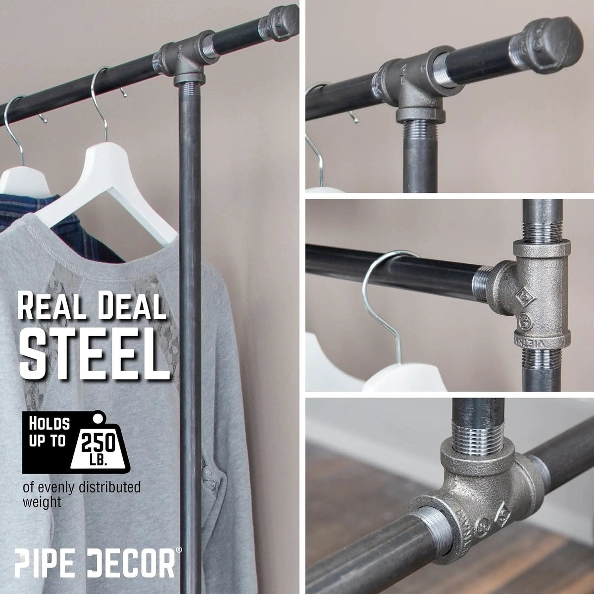 82 in. Rolling Double Rod Clothing Rack, photo 5 of 9