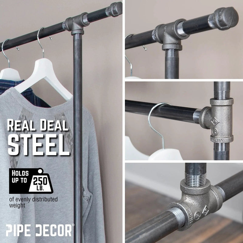 82 in. Rolling Double Rod Clothing Rack, photo 5 of 9