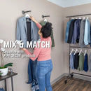 82 in. Rolling Double Rod Clothing Rack by PIPE DECOR
