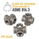 3/4 in. Black 5-Way Fitting by PIPE DECOR