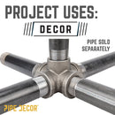3/4 in. Black 5-Way Fitting by PIPE DECOR