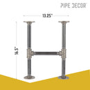 3/4 in. H Round Flange Pipe Kit for Coffee Table/Bench Legs