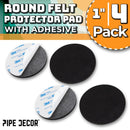 Heavy Duty Round Felt Pad for 1 in. Pipe Floor Flange, 3.5 in. Diameter (4-Pack)