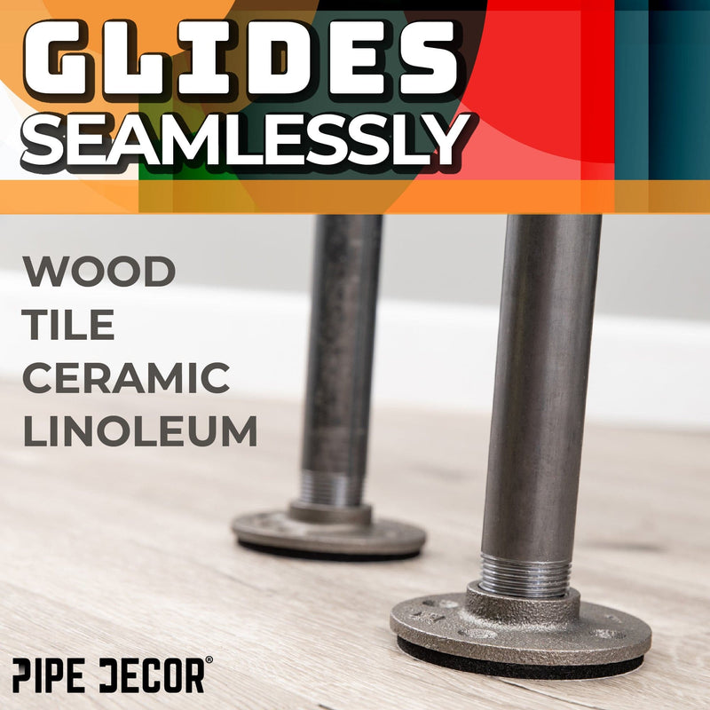 Heavy Duty Round Felt Pad for 1 in. Pipe Floor Flange, 3.5 in. Diameter (4-Pack)