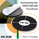 Heavy Duty Round Felt Pad for 1/2 in. Pipe Floor Flange, 2.75 in. Diameter (4-Pack) by PIPE DECOR