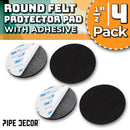 Heavy Duty Round Felt Pad for 1/2 in. Pipe Floor Flange, 2.75 in. Diameter (4-Pack) by PIPE DECOR