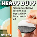 Heavy Duty Round Felt Pad for 1/2 in. Pipe Floor Flange, 2.75 in. Diameter (4-Pack) by PIPE DECOR