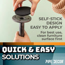 Heavy Duty Round Felt Pad for 1/2 in. Pipe Floor Flange, 2.75 in. Diameter (4-Pack) by PIPE DECOR