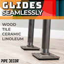 Heavy Duty Square Felt Pad for 1/2 in. Pipe Floor Flange, 2.75 in. x 2.75 in. (4-Pack) by PIPE DECOR