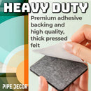 Heavy Duty Square Felt Pad for 1/2 in. Pipe Floor Flange, 2.75 in. x 2.75 in. (4-Pack) by PIPE DECOR