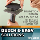 Heavy Duty Square Felt Pad for 1/2 in. Pipe Floor Flange, 2.75 in. x 2.75 in. (4-Pack) by PIPE DECOR